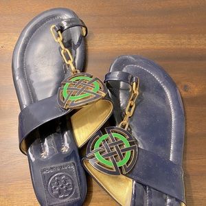 Tory Burch navy sandals